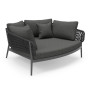 DAYBED 2ΘΕΣΙΟ ΣΕΙΡΑ CAMELLIA HM6217.01 ΣΚΟΥΡΟ ΓΚΡΙ ΑΛΟΥΜΙΝΙΟ-P.E.ΣΧΟΙΝΙ-OLEFIN 164x144x70Υεκ.