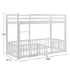 ΠΑΙΔΙΚΗ ΚΟΥΚΕΤΑ τ.MONTESSORI ΜΕ ΠΑΡΚΑΚΙ PLAYKID HM703.03 ΞΥΛΟ ΠΕΥΚΟΥ ΛΕΥΚΟ ΓΙΑ 190x90εκ