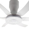 Ανεμιστήρας οροφής με 6 πτερύγια Φ96Χ34 εκ. 60 Watt με φωτισμό LED και controller Λευκό - KESKOR 653373
