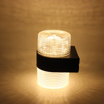 Απλίκα εξωτερικού χώρου πλαστική LED 3500K 8W 9,5Χ10,5Χ13,5 εκ. Μαύρη - KESKOR 312402