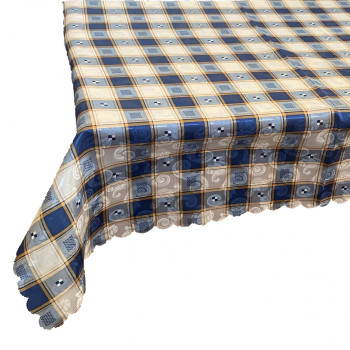 ΑΛΕΚΙΑΣΤΟ ΤΡΑΠΕΖΟΜΑΝΤΗΛΟ TARTAN ΜΠΛΕ 160Χ220 LINEAHOME 160Χ220