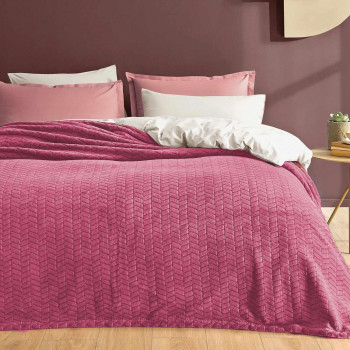 ΚΟΥΒΕΡΤΑ CORAL FLEECE EXPLORA  DUSTY PINK 200X220 LINEAHOME ΔΙΠΛΟ
