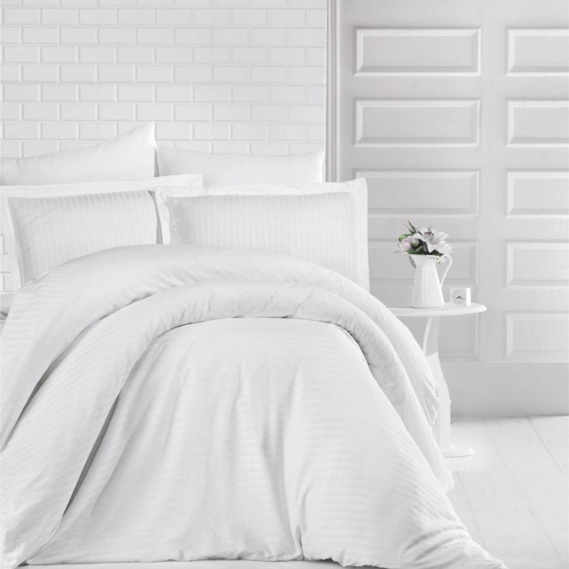 ΣΕΝΤΟΝΙ  ΜΕ ΛΑΣΤΙΧΟ SOFT SATIN ΛΕΥΚΟ 100X200 + 25 LINEAHOME ΜΟΝΟ